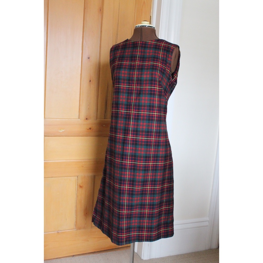 Plaid Retro / Vintage 80s 90s Sheath Dress